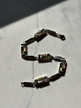Load image into Gallery viewer, Multistone Sterling Silver Bracelet 7.25”
