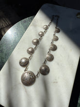 Load image into Gallery viewer, Sterling Silver 1864-1913 Peruvian Coin Necklace 17”
