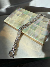 Load image into Gallery viewer, Milor Italy Chunky Byzantine Sailor Bolt Clasp Sterling Silver Bracelet 7.5”
