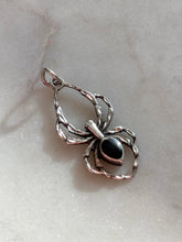 Load image into Gallery viewer, Vintage Black Onyx Spider Sterling Silver Charm

