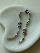 Load image into Gallery viewer, Blue Enamel Sterling Silver Bracelet 7.25”
