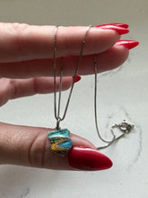 Load image into Gallery viewer, Vintage Laguna Beach California Enamel Sterling Silver Necklace 17.5”
