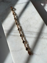 Load image into Gallery viewer, Two-Tone Gold Vermeil Blue Sapphire &amp; CZ Tennis Bracelet 7.25”
