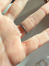 Load image into Gallery viewer, Antique 1920s Floral Sterling Silver Stacker Band Size 7.25
