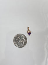 Load image into Gallery viewer, Amethyst &amp; Diamond 14k Gold Charm

