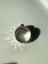 Load image into Gallery viewer, Blue Topaz Hammered Sterling Silver Ring Size 12.5
