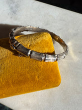 Load image into Gallery viewer, Vintage Birmingham Sterling Silver Bamboo Bangle Bracelet 6.5”
