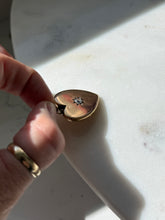 Load image into Gallery viewer, Antique Old Mine Cut Diamond 14k Gold Heart Locket
