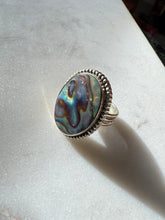 Load image into Gallery viewer, Abalone Shell Sterling Silver Ring Size 7
