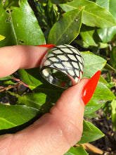 Load image into Gallery viewer, Sterling &amp; Resin Dome Ring Size 6.25
