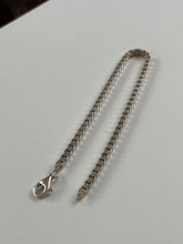 Load image into Gallery viewer, Vintage Box Chain Solid Sterling Silver Bracelet 9”
