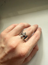 Load image into Gallery viewer, Diamond Cross y2k Sterling Silver Ring Size 7
