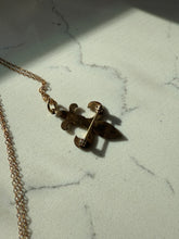 Load image into Gallery viewer, Antique 1/20 12k Gold Filled Guilloche Enamel Fleur De Lis Necklace
