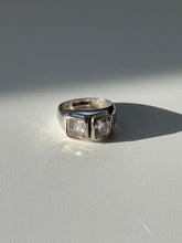 Load image into Gallery viewer, Double Quartz Sterling Silver Ring Size 7.75
