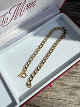 Load image into Gallery viewer, Gold Vermeil Curb Link Bracelet 7”
