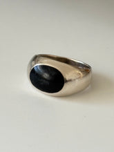 Load image into Gallery viewer, Black Onyx Solid Sterling Ring Size 10.75
