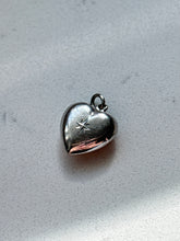Load image into Gallery viewer, Vintage Sterling Starburst Heart Charm
