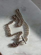 Load image into Gallery viewer, Sterling Silver Rolo Link Toggle Clasp Chain 19.5”
