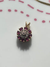 Load image into Gallery viewer, Rubies &amp; Diamonds 14k Gold Pendant
