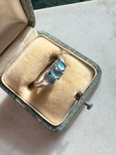 Load image into Gallery viewer, Blue Cabochon Sterling Silver Ring Size 8.25
