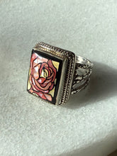 Load image into Gallery viewer, Rose Sterling Silver Ring Size 7
