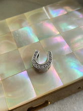 Load image into Gallery viewer, Natural Diamond 14k White Gold Horseshoe Slider Pendant
