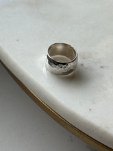 Load image into Gallery viewer, Vintage Solid Sterling Silver Hammered Cigar Band Size 7.25
