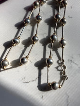 Load image into Gallery viewer, Sterling Silver &amp; 14k Gold Ball Bead Necklace
