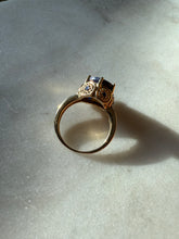 Load image into Gallery viewer, Blue Sapphire Gold Vermeil Ring Size 7.25
