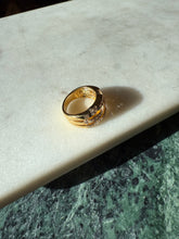 Load image into Gallery viewer, Gold Vermeil Iced Cage Ring Size 6
