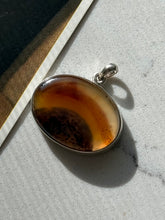 Load image into Gallery viewer, Vintage Artist Signed Sterling Silver Agate Pendant
