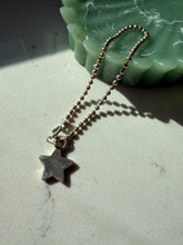 Load image into Gallery viewer, Ball Chain Sterling Silver Star Bracelet 7.5”
