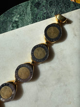 Load image into Gallery viewer, Chunky Gold Plated Coin Bracelet 7.5”
