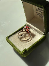 Load image into Gallery viewer, Red Gummy Drop Sterling Silver Heart Ring Size 8.25
