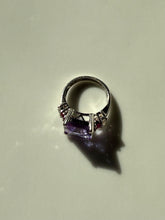 Load image into Gallery viewer, Purple Sterling Silver Ring Size 5.25
