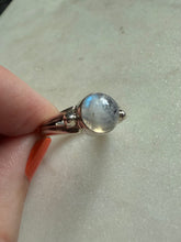Load image into Gallery viewer, Rainbow Moonstone Sterling Silver Ring Size 9.5
