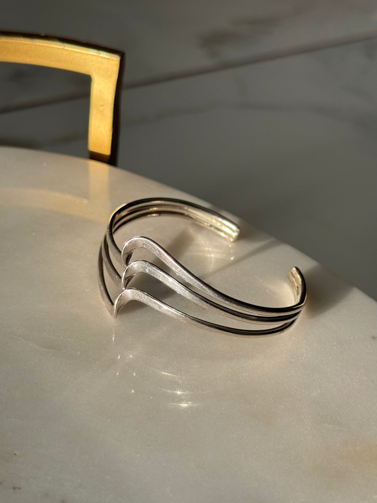 Vintage Solid Sterling Silver Cuff Bracelet