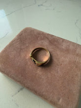 Load image into Gallery viewer, ‘KB’ Vintage Solid 14k Yellow Gold Diamond Ring Size 7
