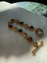 Load image into Gallery viewer, Vintage Alana Stewart Gold Plated Toggle Clasp Bracelet 7.5”
