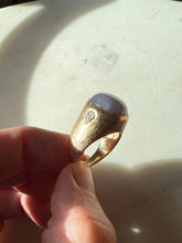 Load image into Gallery viewer, Star Sapphire &amp; Diamond 14k Yellow Gold Ring Size 8
