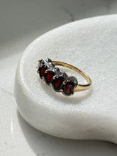 Load image into Gallery viewer, Garnet Gold Vermeil Ring Size 7
