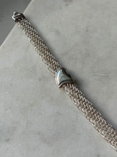 Load image into Gallery viewer, Vintage Sterling Silver Heart Bracelet 7”
