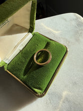 Load image into Gallery viewer, Synthetic Red Stone 14k Gold Band Size 4.75
