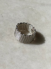 Load image into Gallery viewer, Sterling Silver Mesh Ring Size 7.25
