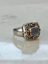 Load image into Gallery viewer, Chunky Sterling &amp; 18k Gold Ring Size 10

