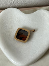 Load image into Gallery viewer, Midcentury 10k Gold Polished Petrified Wood Pendant
