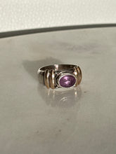 Load image into Gallery viewer, Amethyst Two-Tone Sterling Silver Ring Size 7.5
