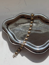 Load image into Gallery viewer, Two-Tone Sterling Silver Heart Bracelet 7.25”
