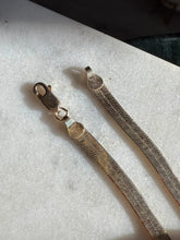 Load image into Gallery viewer, Italian Reversible Gold Vermeil Herringbone Chain 20”
