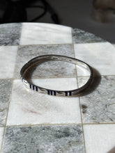 Load image into Gallery viewer, Mexico Vintage Blue Enamel Solid 950 Silver Bangle Bracelet
